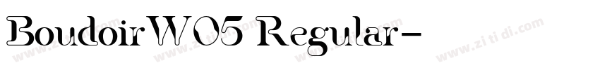 BoudoirW05 Regular字体转换